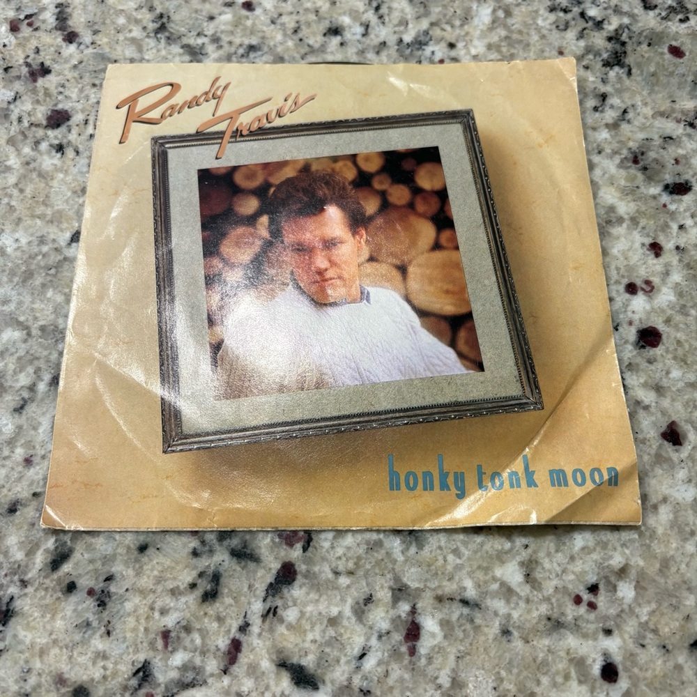 Randy Travis Honky Tonk Moon B/W Young Guns record in paper sleeve GUC Preowned